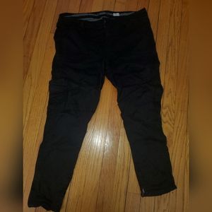 Black utility stretch jeans